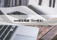 seo优化实战（Seo优化）